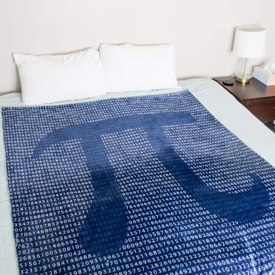 Pi Day Blanket, Gift For Math Teacher, Math Lovers, Fleece Blanket | 312IHPLNBL1342 - Image 3