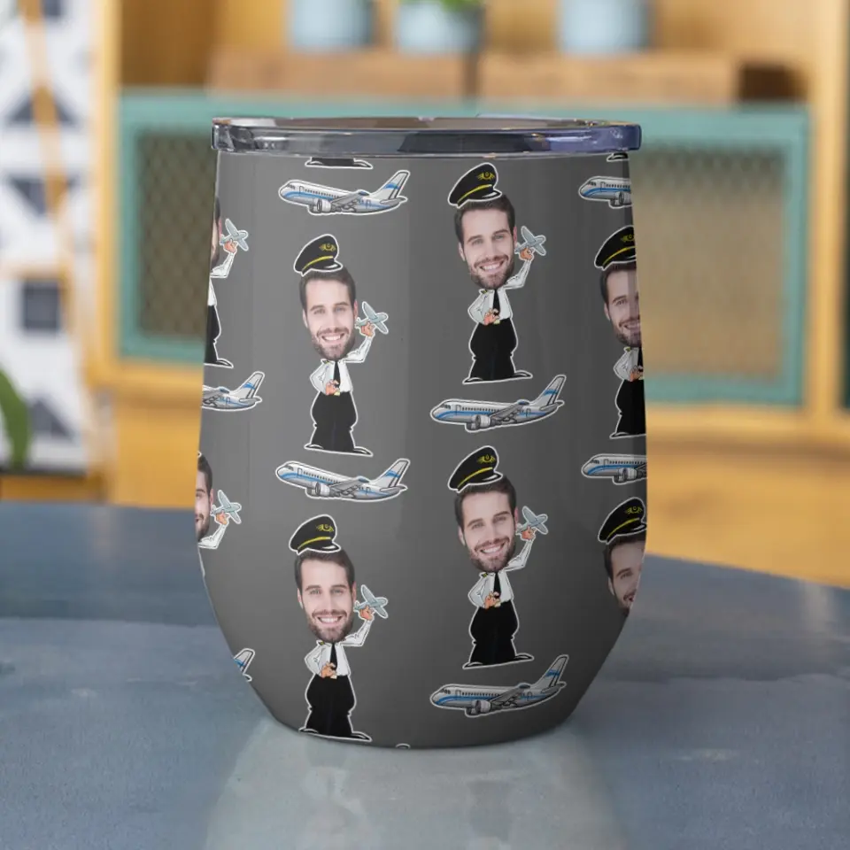 Pilot's Portrait Personalized Tumbler - Image 9