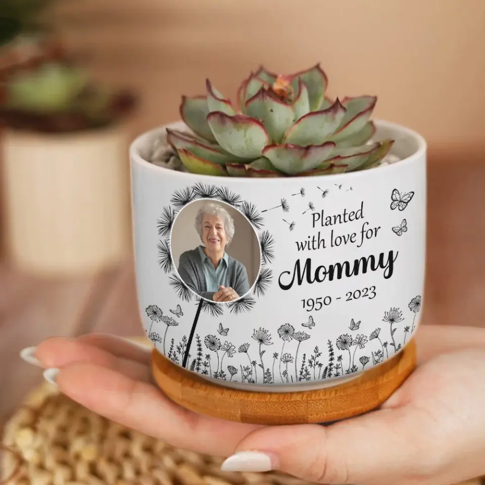 Planted With Love For - Ceramic Plant Pot - Image 6