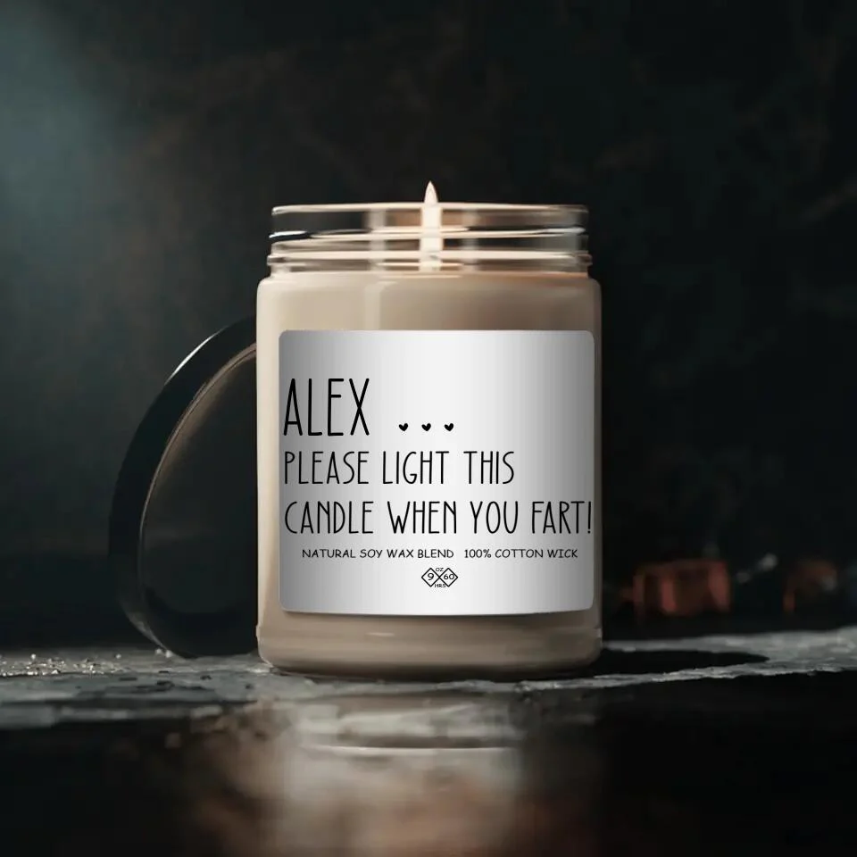 Please Light This Candle When You Fart Personalized Scented Candle - Image 4