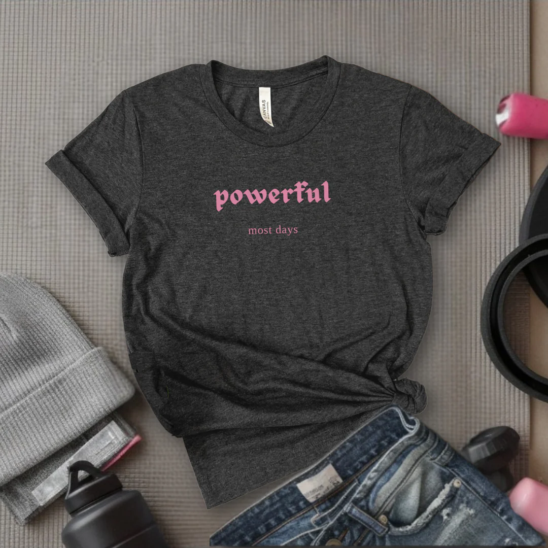 Powerful Most Days - Women Empowerment Tshirt - Unisex Jersey Short Sleeve Shirt - Gift for Feminists - Bella Canvas 3001 - Image 3