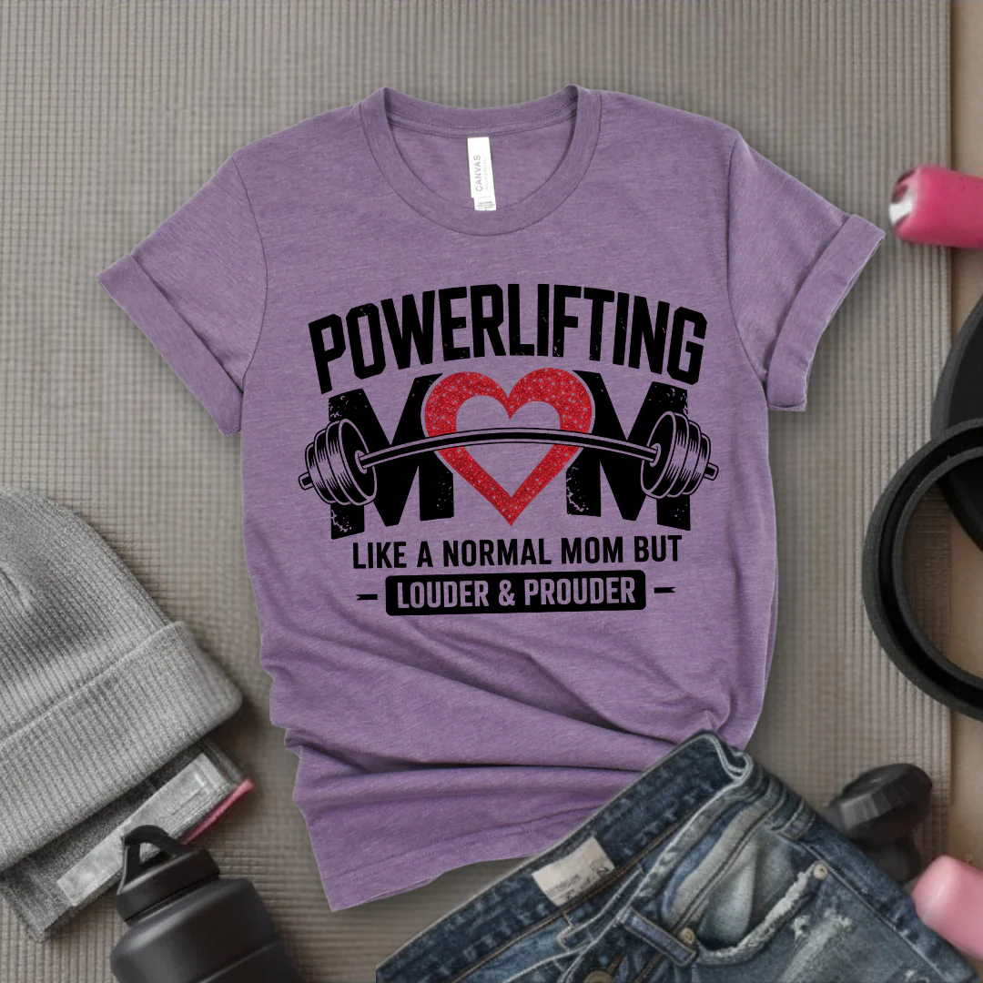 Powerlifting Mom Louder and Prouder - Mother's Day Gifts - Women Empower Feminist Tee - Bella Canvas 3001 - Image 10