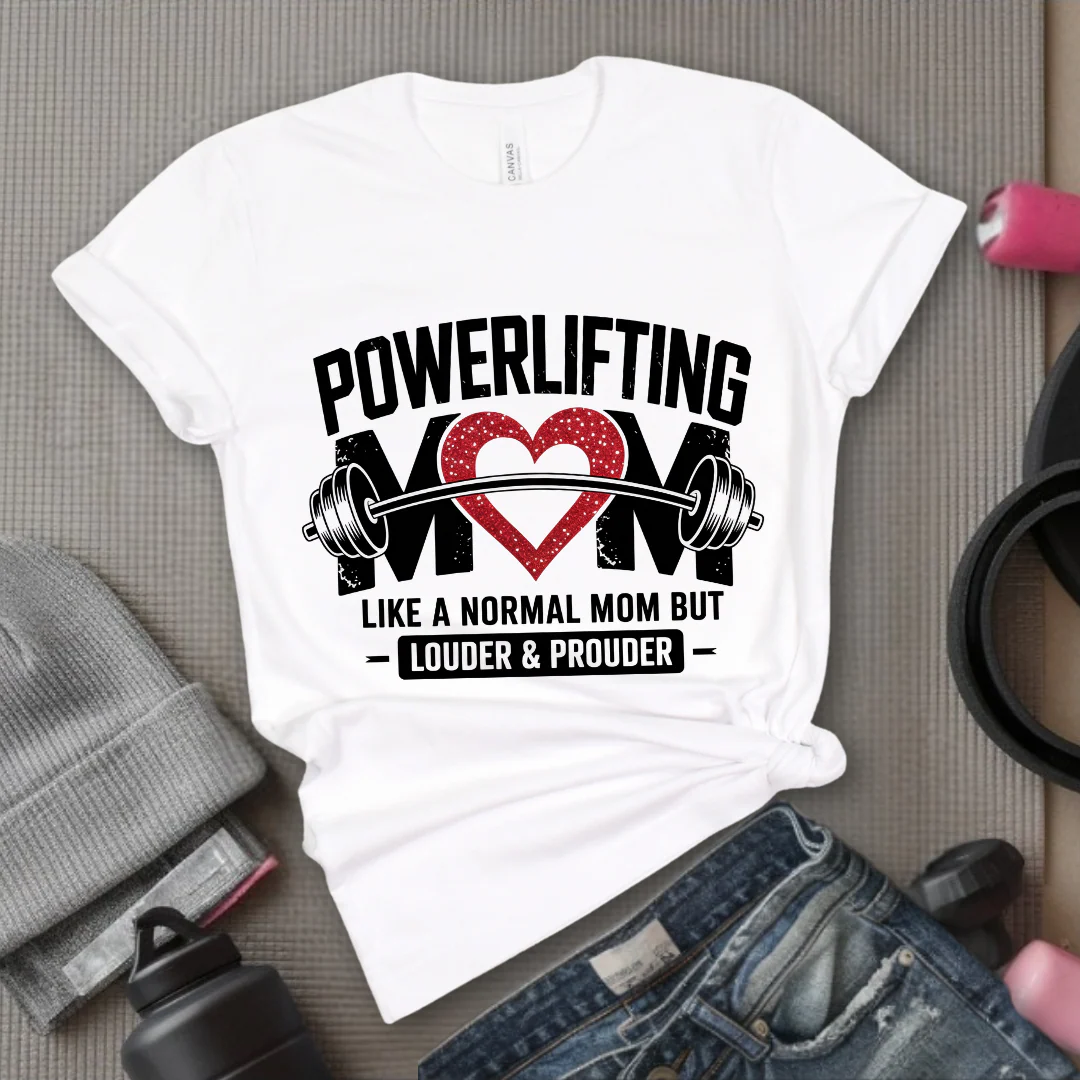 Powerlifting Mom Louder and Prouder - Mother's Day Gifts - Women Empower Feminist Tee - Bella Canvas 3001 - Image 13