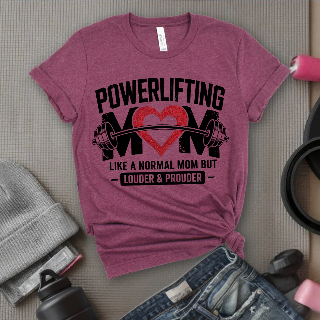 Powerlifting Mom Louder and Prouder - Mother's Day Gifts - Women Empower Feminist Tee - Bella Canvas 3001 - Image 7
