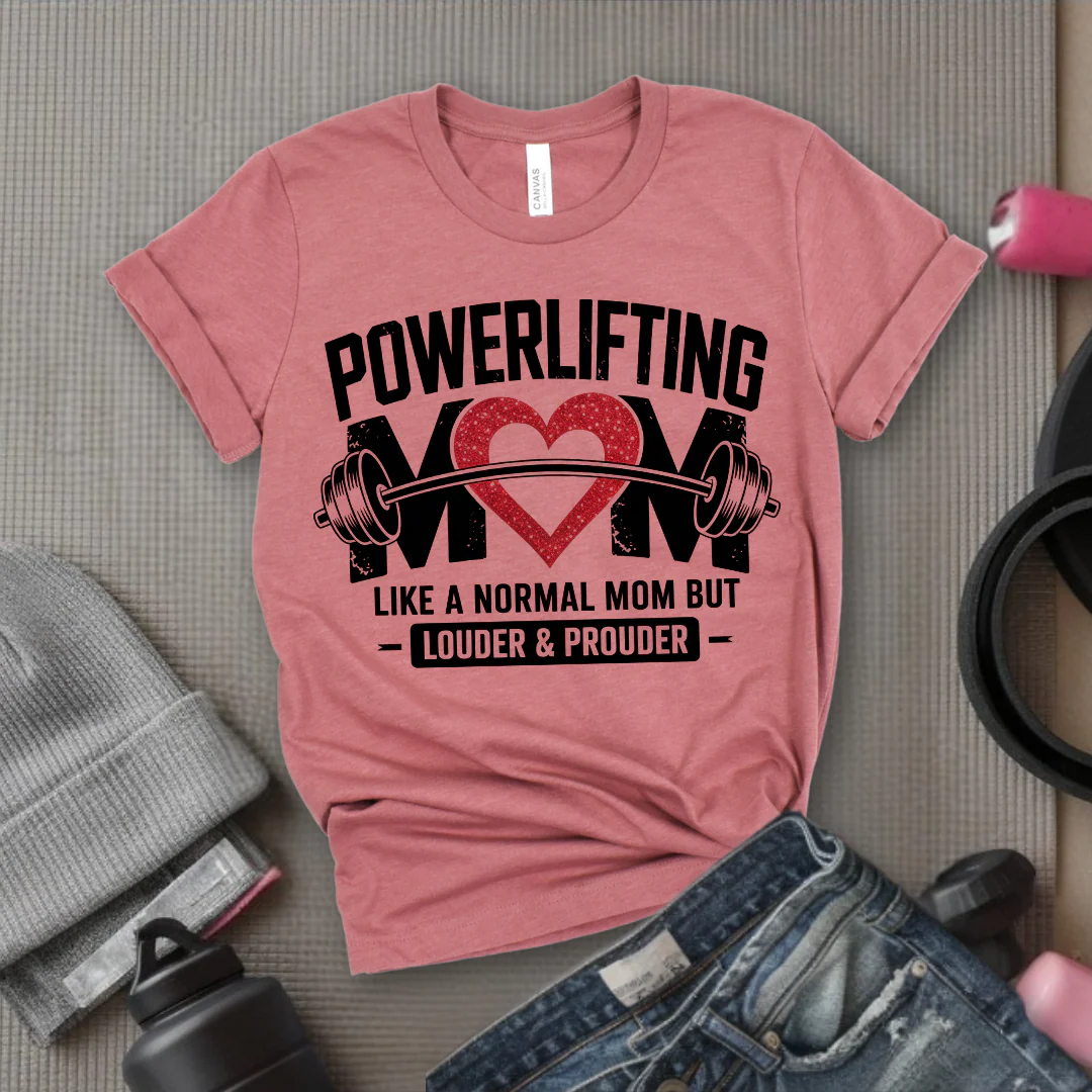Powerlifting Mom Louder and Prouder - Mother's Day Gifts - Women Empower Feminist Tee - Bella Canvas 3001 - Image 8