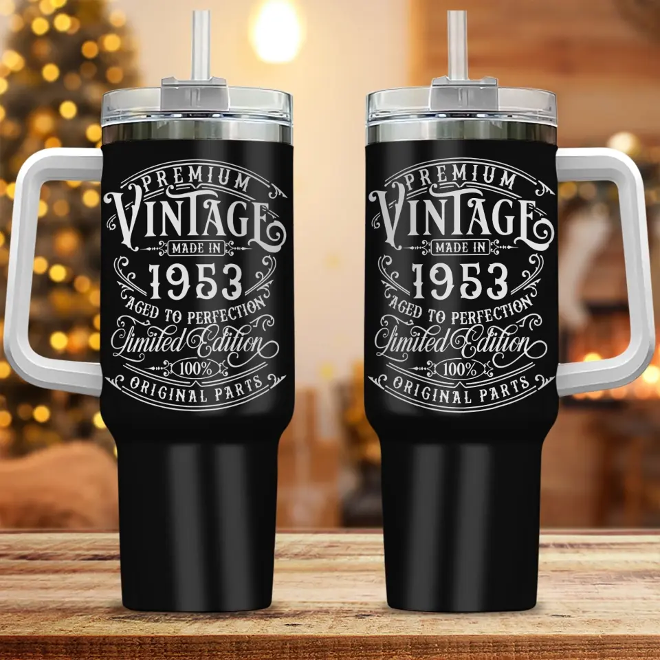 Premium Vintage Limited Edition Birthday 40oz Tumbler - Image 3