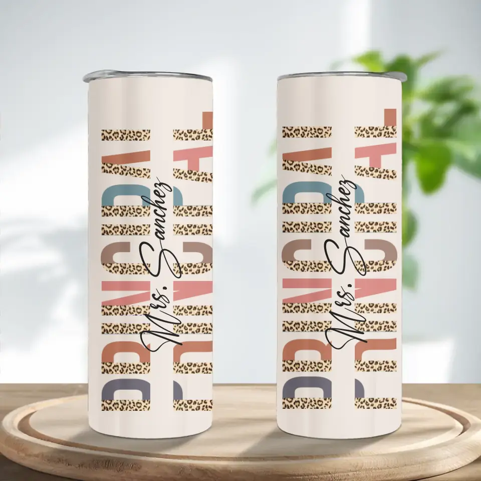 Principal Gift Custom Skinny Tumbler Appreciation Gift - Image 2