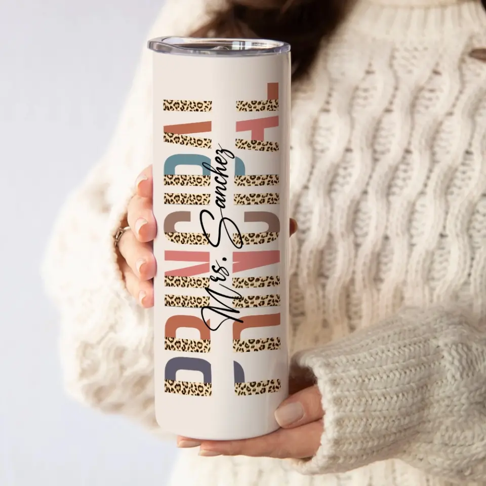 Principal Gift Custom Skinny Tumbler Appreciation Gift - Image 6