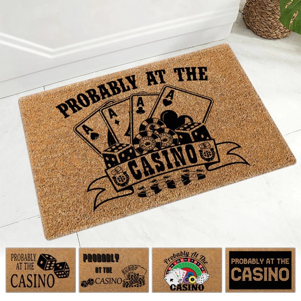 Probably at the Casino - For Casino Lover Doormat - Casino Game Room Decoration - Image 8