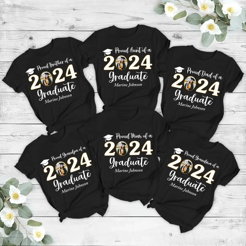 Proud Family Of 2025 Graduate G500 Front Side Tshirt - Image 3