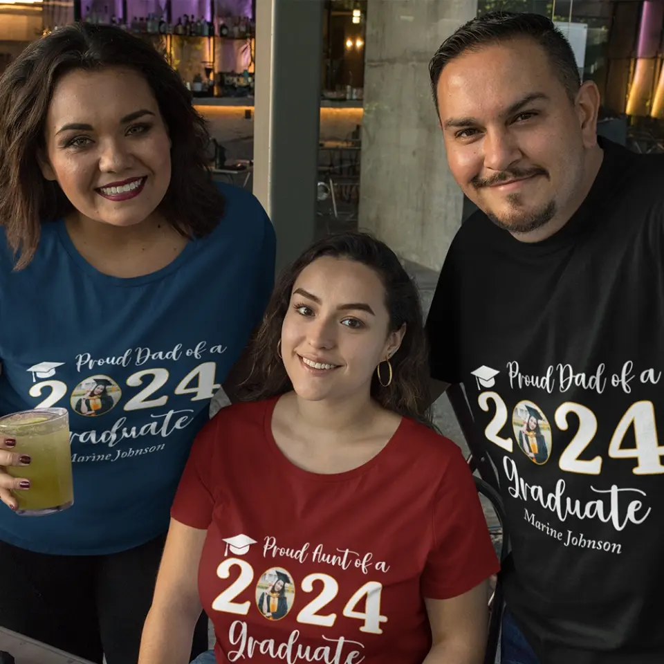 Proud Family Of 2025 Graduate G500 Front Side Tshirt - Image 8
