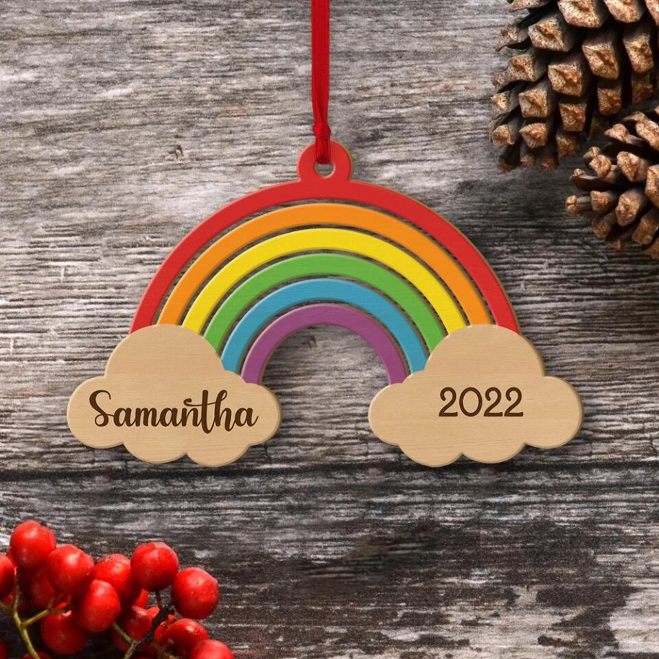 Rainbow Baby's First Christmas Ornament Christmas Gift For Kids - Image 6