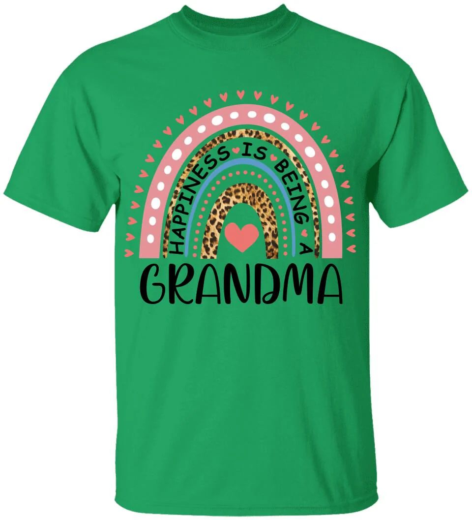 Rainbow Happiness Is Being A Grandma - Personalized T-Shirt - Birthday Gift for Grandma - Image 8
