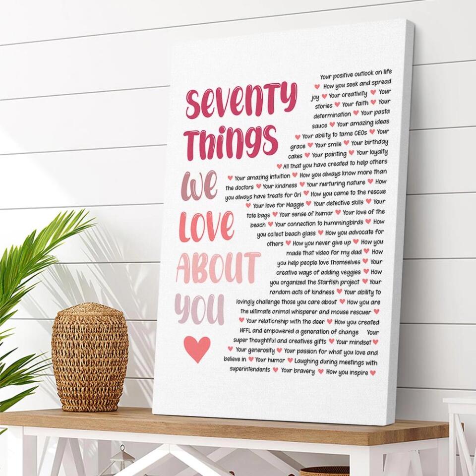 Reasons We Love You Custom Canvas Poster Anniversary Gift - Image 6