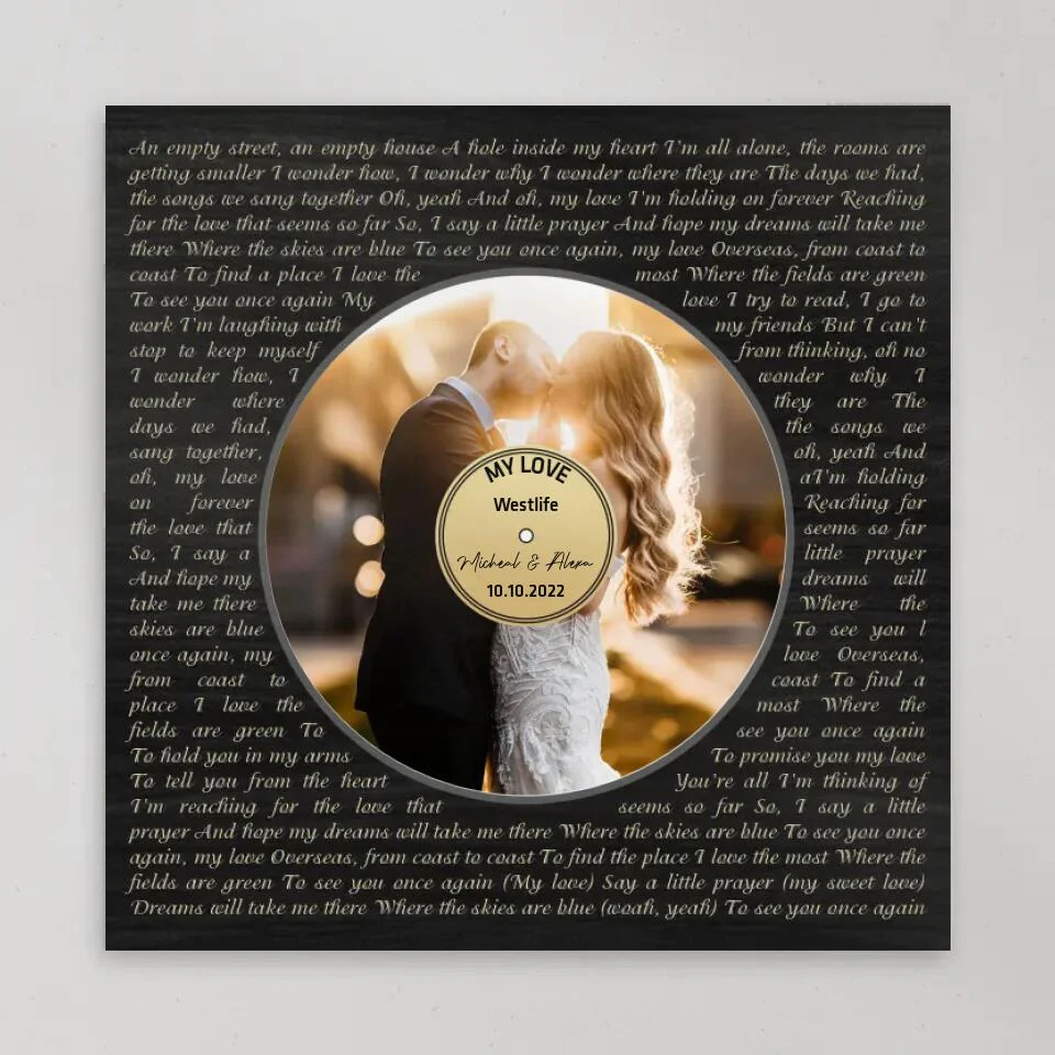Record Players Favorite Song Custom Canvas Poster Anniversary Gift For Couples - Image 5