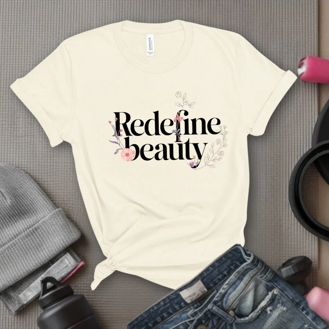 Redefine Beauty - Women Right T-Shirts - Unisex Jersey Short Sleeve Shirt - Gift for Her - Bella Canvas 3001 - Image 2