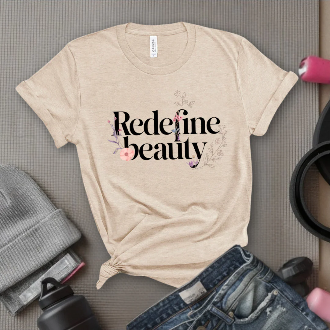 Redefine Beauty - Women Right T-Shirts - Unisex Jersey Short Sleeve Shirt - Gift for Her - Bella Canvas 3001 - Image 4