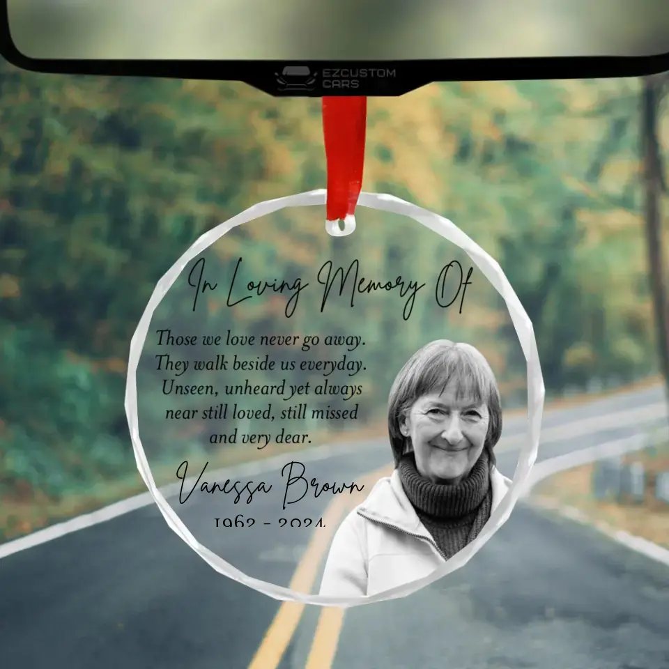 Remembrance Gifts In Loving Memory of Custom Glass Ornament for Loss of a Loved One - Image 2