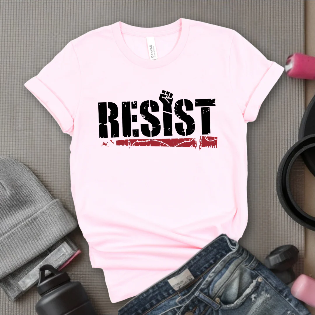 Resist Fist Hand T-shirt - Unisex Jersey Short Sleeve Shirt - Gift for Feminists - Resist Fist Hand T-shirt - Feminism Inspired Tee - Unisex Jersey Short Sleeve Shirt - - Bella Canvas 3001 - Image 2
