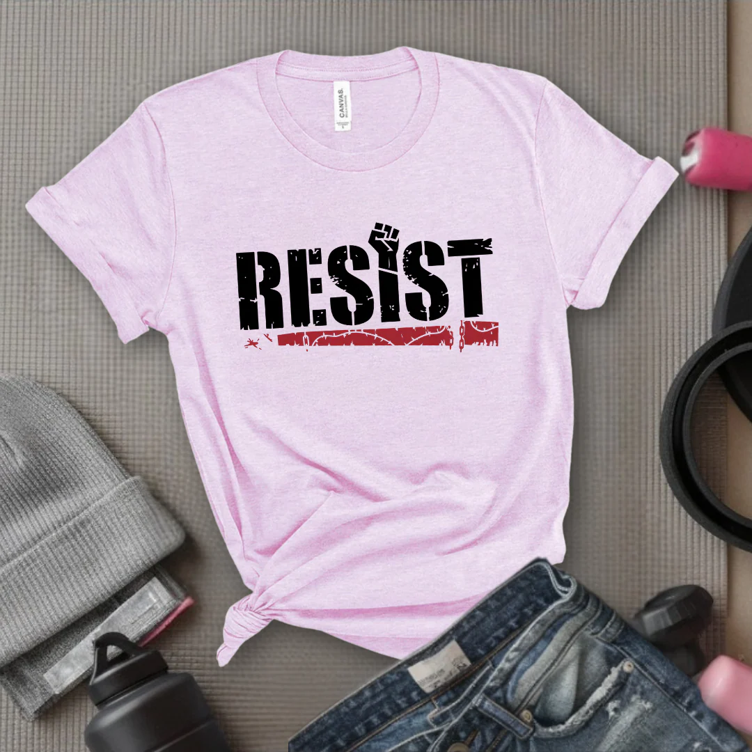 Resist Fist Hand T-shirt - Unisex Jersey Short Sleeve Shirt - Gift for Feminists - Resist Fist Hand T-shirt - Feminism Inspired Tee - Unisex Jersey Short Sleeve Shirt - - Bella Canvas 3001 - Image 3