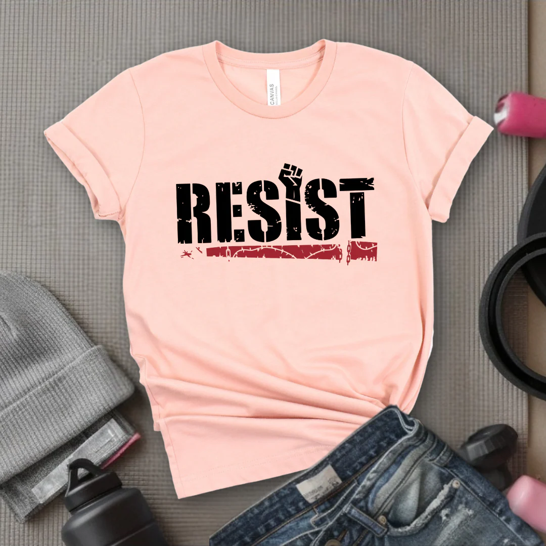 Resist Fist Hand T-shirt - Unisex Jersey Short Sleeve Shirt - Gift for Feminists - Resist Fist Hand T-shirt - Feminism Inspired Tee - Unisex Jersey Short Sleeve Shirt - - Bella Canvas 3001 - Image 5