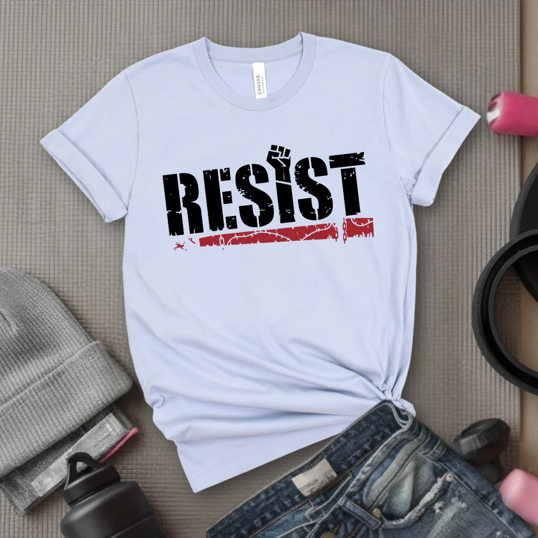 Resist Fist Hand T-shirt - Unisex Jersey Short Sleeve Shirt - Gift for Feminists - Resist Fist Hand T-shirt - Feminism Inspired Tee - Unisex Jersey Short Sleeve Shirt - - Bella Canvas 3001 - Image 7