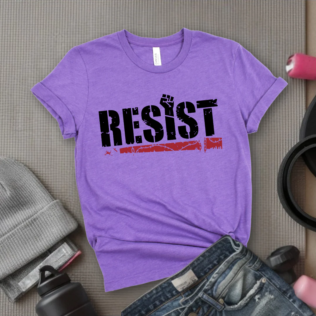 Resist Fist Hand T-shirt - Unisex Jersey Short Sleeve Shirt - Gift for Feminists - Resist Fist Hand T-shirt - Feminism Inspired Tee - Unisex Jersey Short Sleeve Shirt - - Bella Canvas 3001 - Image 8