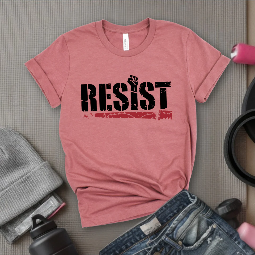 Resist Fist Hand T-shirt - Unisex Jersey Short Sleeve Shirt - Gift for Feminists - Resist Fist Hand T-shirt - Feminism Inspired Tee - Unisex Jersey Short Sleeve Shirt - - Bella Canvas 3001 - Image 9