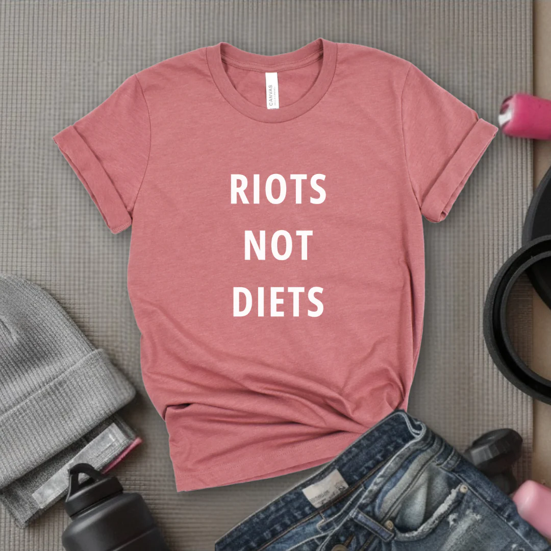 Riots Not Diets - Women Right T-Shirts - Unisex Jersey Short Sleeve Shirt - Gift for Her - Bella Canvas 3001 - Image 5