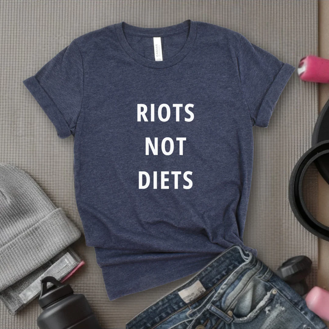Riots Not Diets - Women Right T-Shirts - Unisex Jersey Short Sleeve Shirt - Gift for Her - Bella Canvas 3001 - Image 6