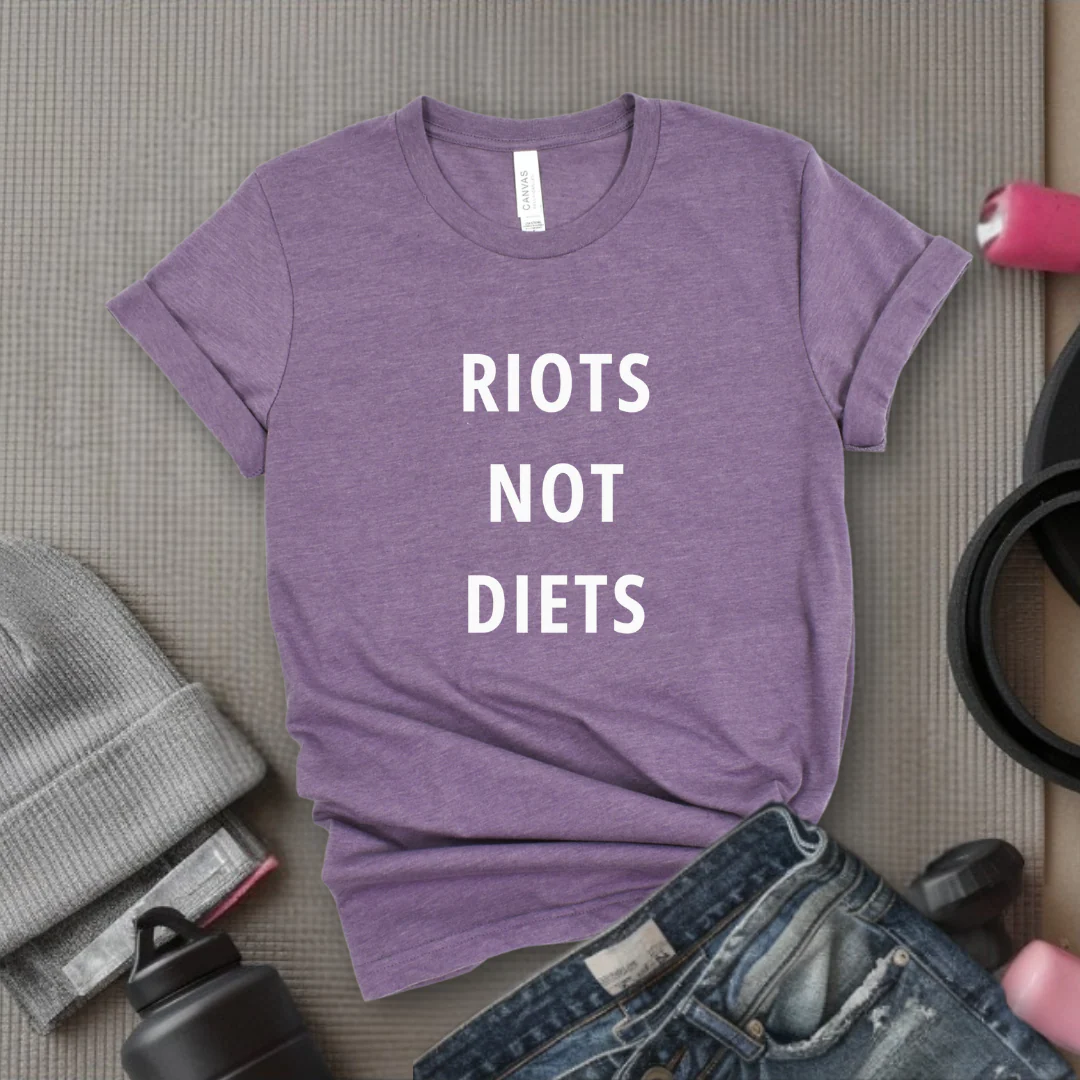 Riots Not Diets - Women Right T-Shirts - Unisex Jersey Short Sleeve Shirt - Gift for Her - Bella Canvas 3001 - Image 7