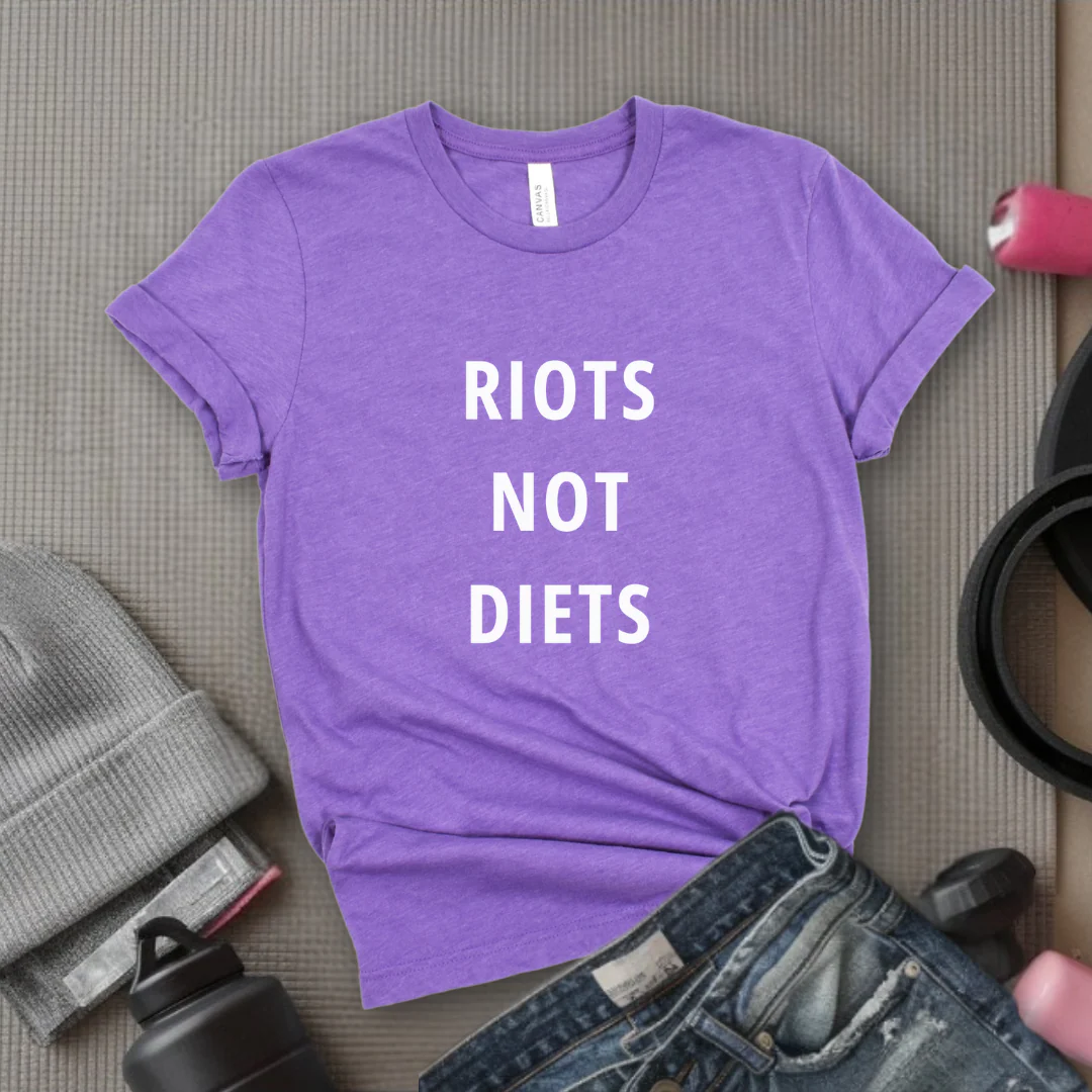 Riots Not Diets - Women Right T-Shirts - Unisex Jersey Short Sleeve Shirt - Gift for Her - Bella Canvas 3001 - Image 8