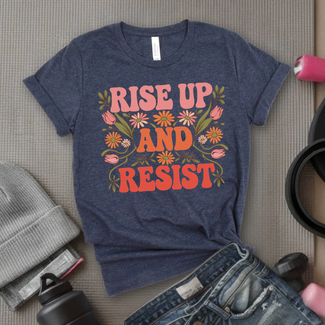 Rise And Resist - Women Empowerment Tee - Gift for Her - Bella Canvas 3001 - Image 7
