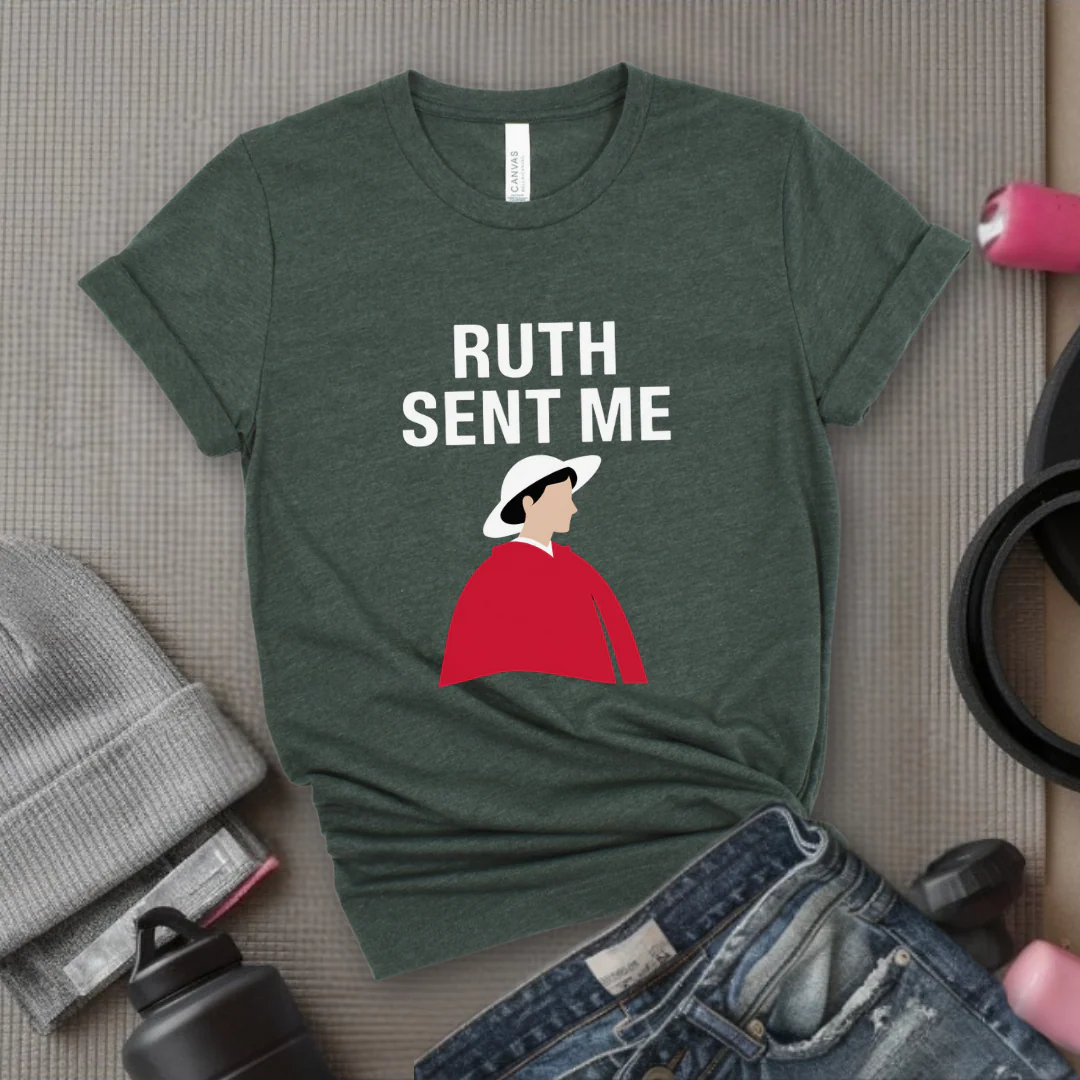 Ruth Sent Me - Girl Power Inspirational T-Shirt - Women Empowerment Tee - Gift for Her - Bella Canvas 3001 - Image 3