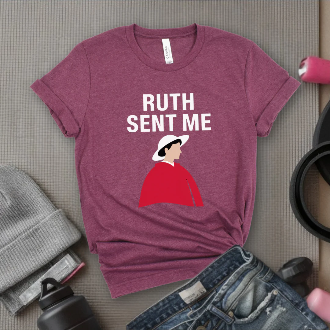 Ruth Sent Me - Girl Power Inspirational T-Shirt - Women Empowerment Tee - Gift for Her - Bella Canvas 3001 - Image 4