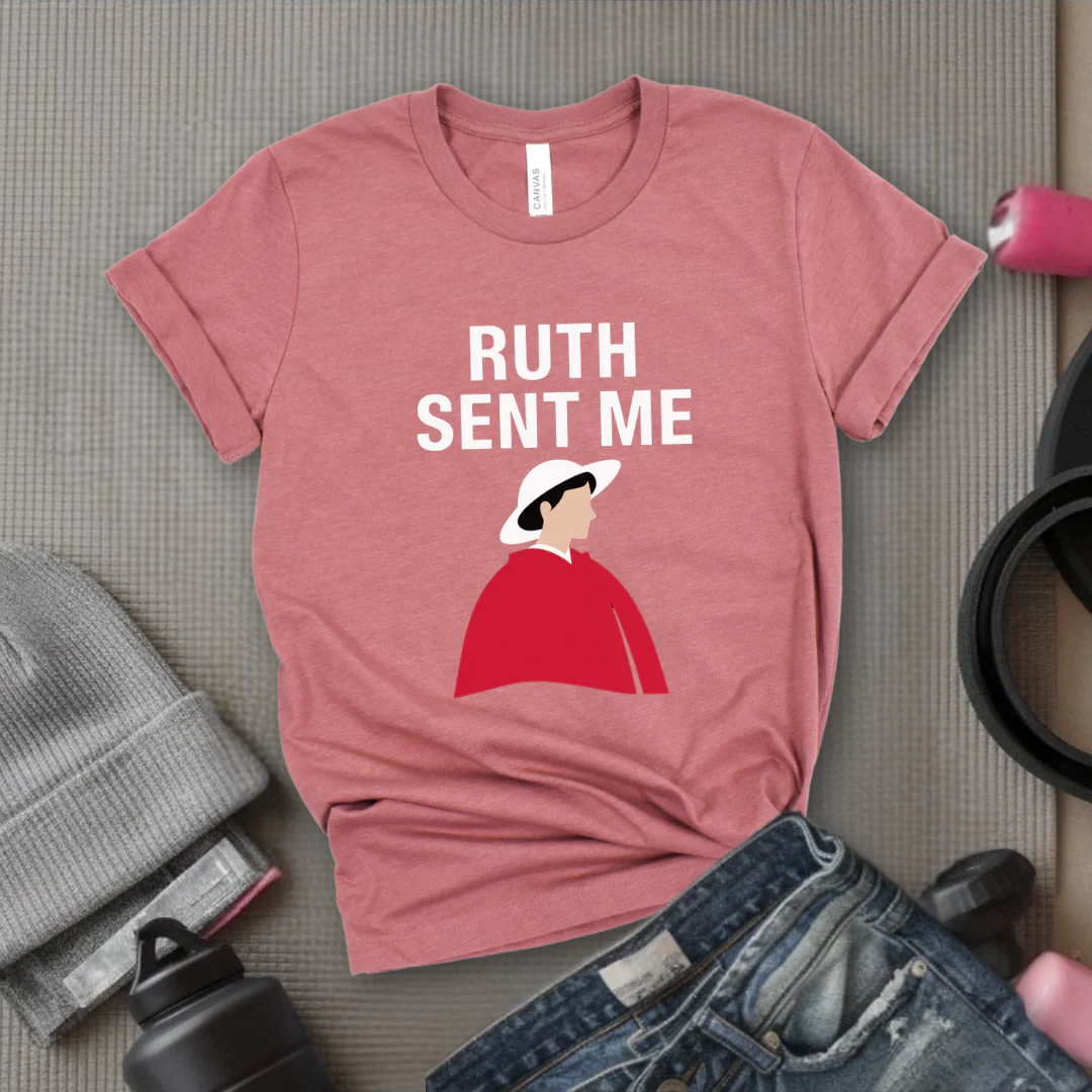 Ruth Sent Me - Girl Power Inspirational T-Shirt - Women Empowerment Tee - Gift for Her - Bella Canvas 3001 - Image 5