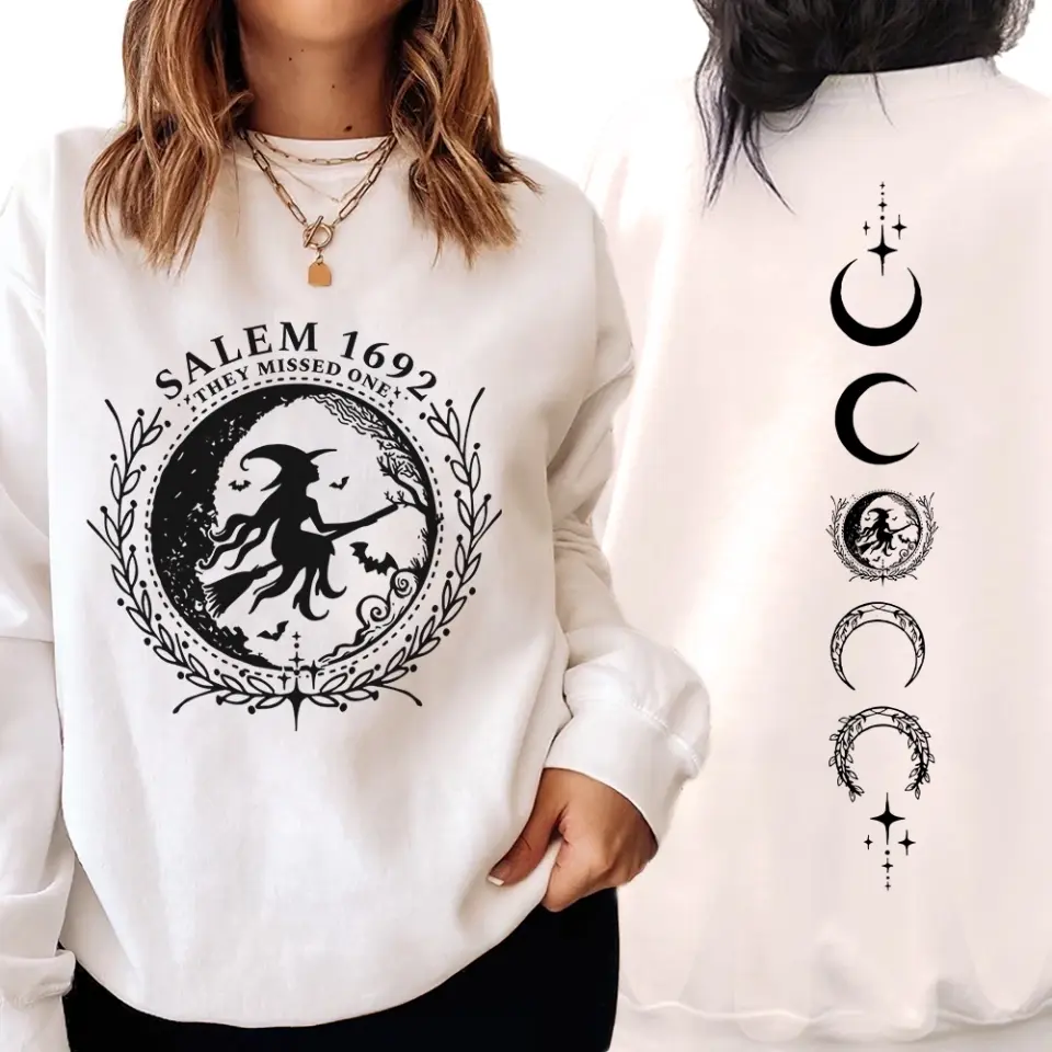 Salem 1692 They Missed One - 2 Sides Sweatshirt - Image 3