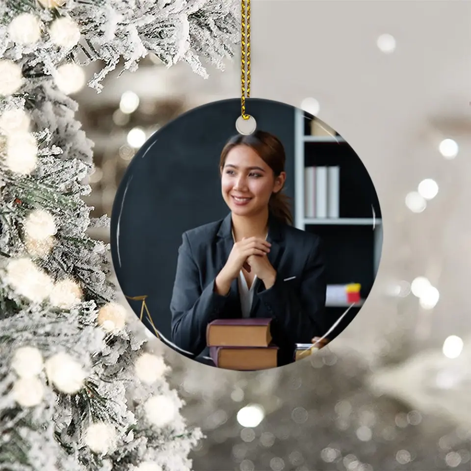 Santa's Favorite Lawyer - Personalized Ceramic Ornament - Image 8