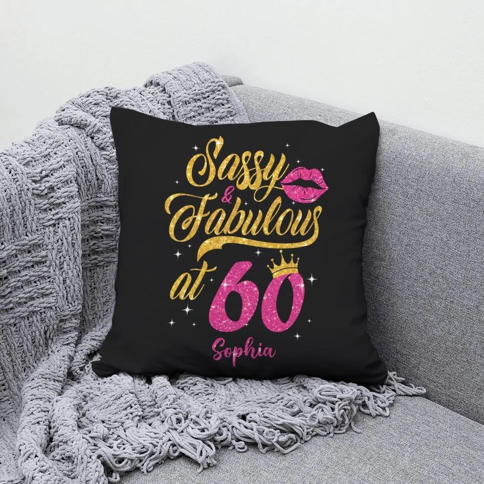 Sassy And Fabulous At 60 Custom Pillow Birthday Gifts For Her - Image 3