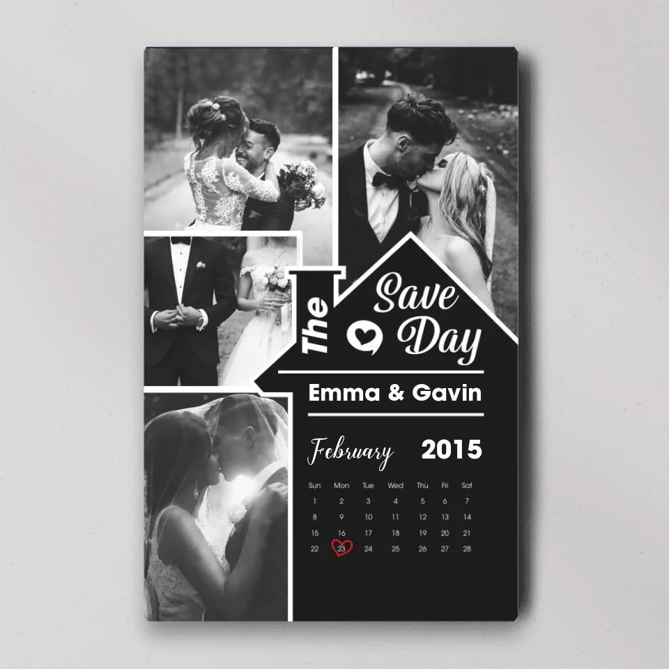 Save The Day Custom Canvas Poster Wedding Gift For Couples