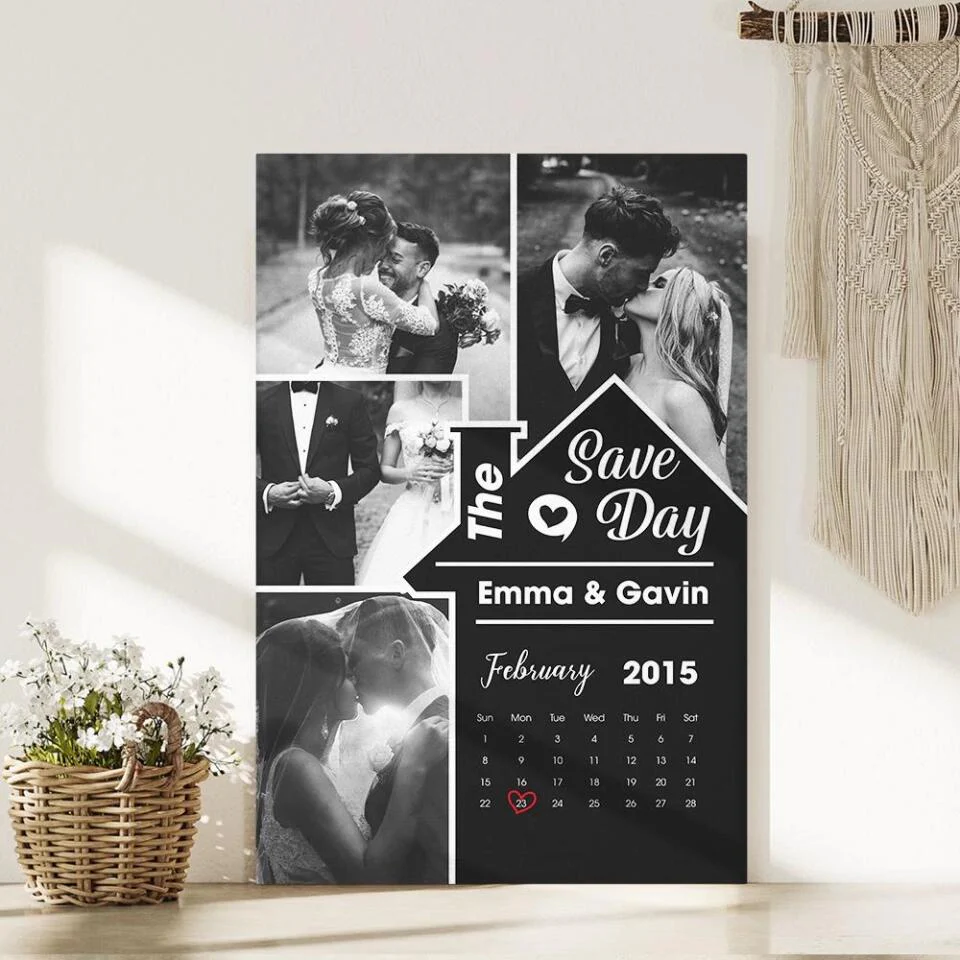 Save The Day Custom Canvas Poster Wedding Gift For Couples - Image 10