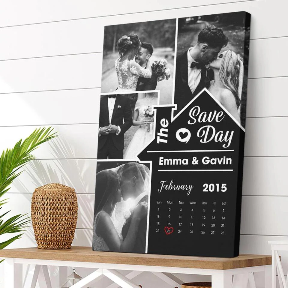 Save The Day Custom Canvas Poster Wedding Gift For Couples - Image 6