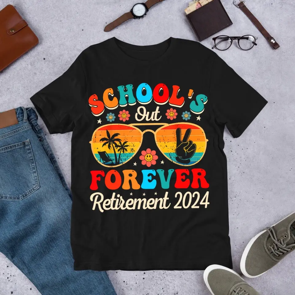 School's Out Forever Retirement 2025 T-shirt Graduation Gift - Image 2