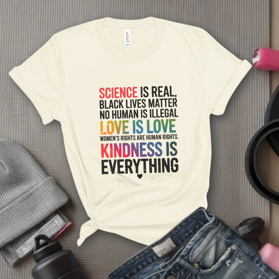 Science Is Real Black Lives Matter - Women Empowerment Tshirt - Gift for Strong Women, Feminists - Bella Canvas 3001 - Image 3