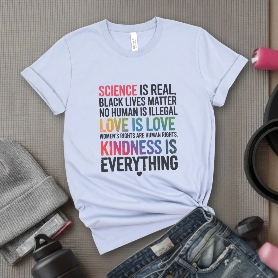 Science Is Real Black Lives Matter - Women Empowerment Tshirt - Gift for Strong Women, Feminists - Bella Canvas 3001 - Image 6