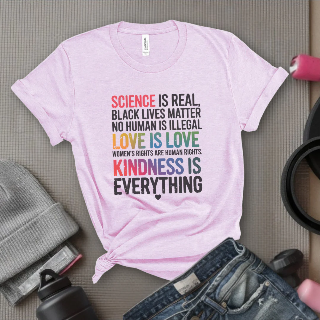 Science Is Real Black Lives Matter - Women Empowerment Tshirt - Gift for Strong Women, Feminists - Bella Canvas 3001 - Image 7