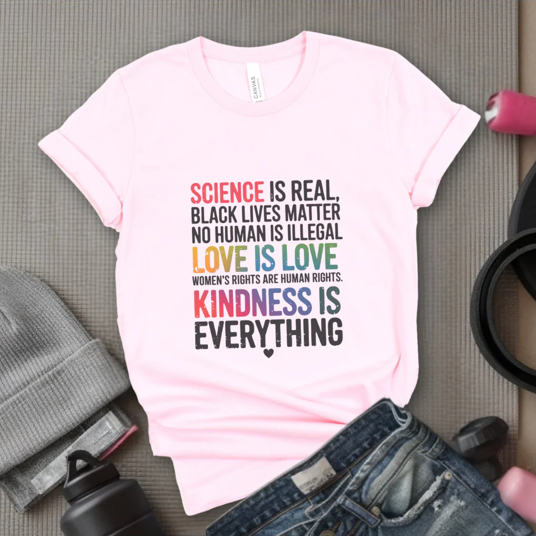 Science Is Real Black Lives Matter - Women Empowerment Tshirt - Gift for Strong Women, Feminists - Bella Canvas 3001 - Image 8