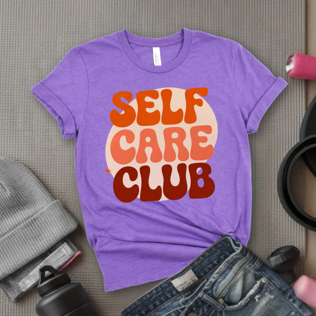 Self Care Club T-shirt - Y2k Style Tee - Unisex Jersey Short Sleeve Shirt - Gift for Yourself, Female Friends - Bella Canvas 3001 - Image 11