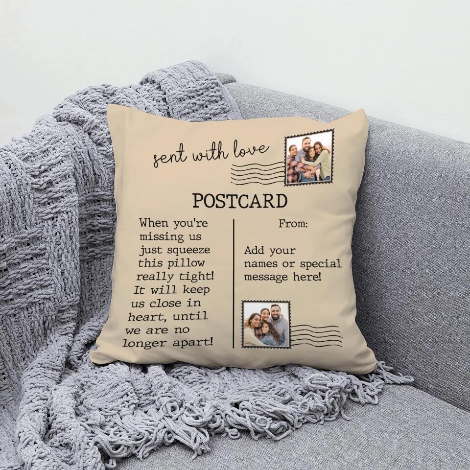 Sent with Love Postcard - When You're Missing Us Just Squeeze This Pillow Really Tight - Canvas Pillow - Best Gift for Daughter from Mother & Father - Long Distance Gifts - 211ICNNPPI135 - Image 7