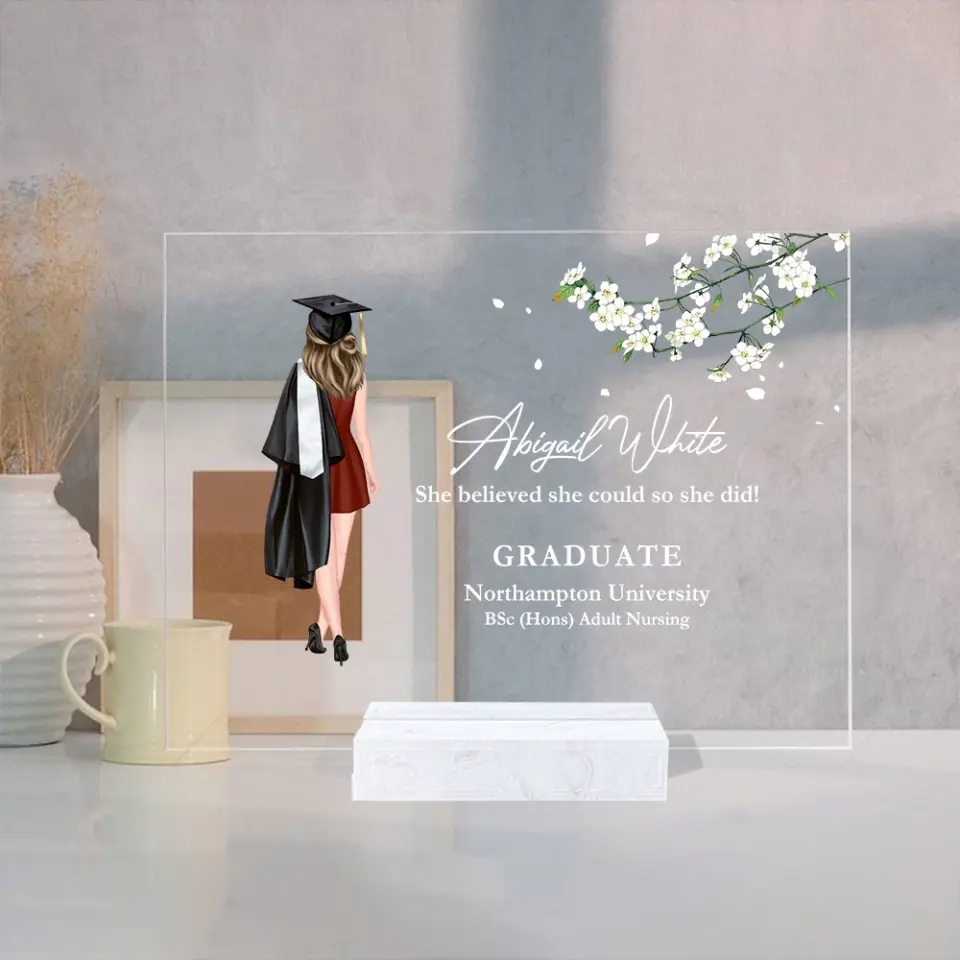 She Believed She Could So She Did - Acrylic Plaque With Stand - Image 7